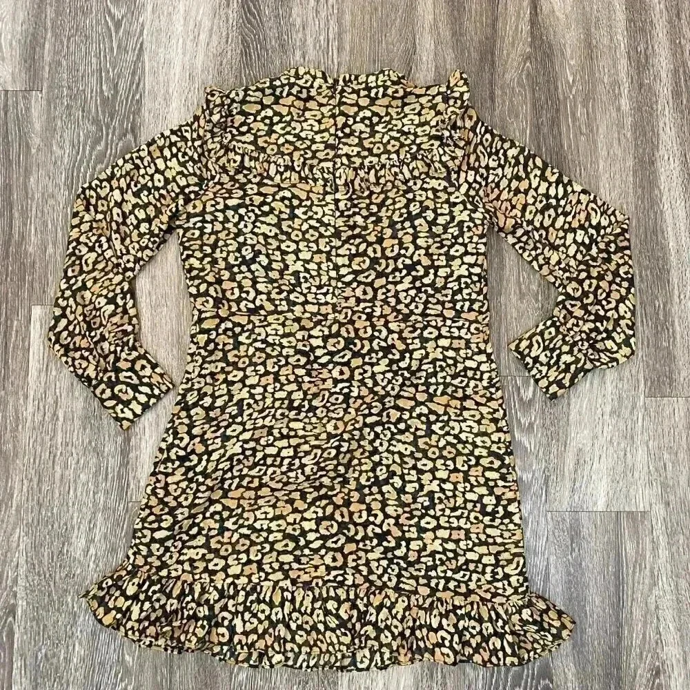 Womens Who What Wear Gold/Brown Patterned Dress - M